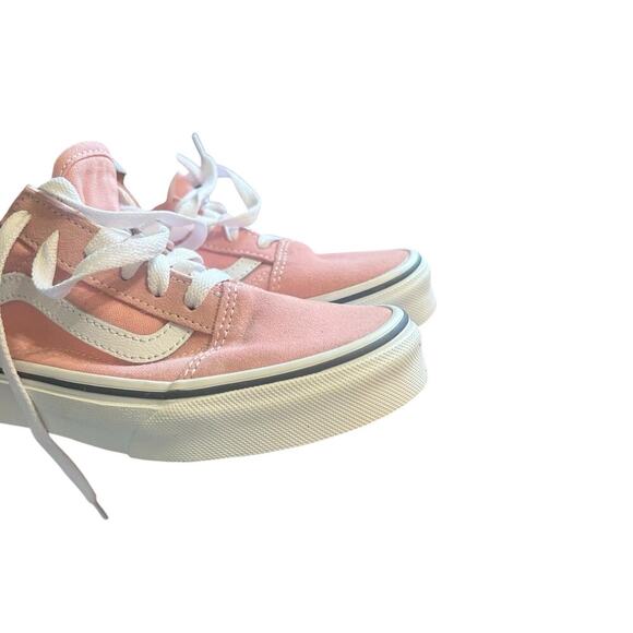 Vans Kids Old Skool Powder Pink White sneakers size 1.5 - Picture 11 of 12